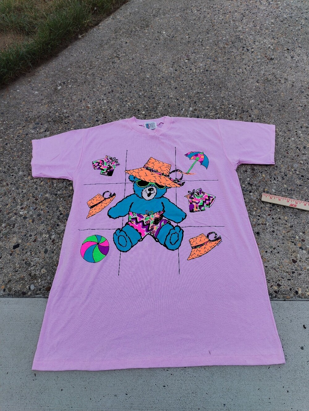 Spirit Lavender Tee with Blue Bear Beach Graphic